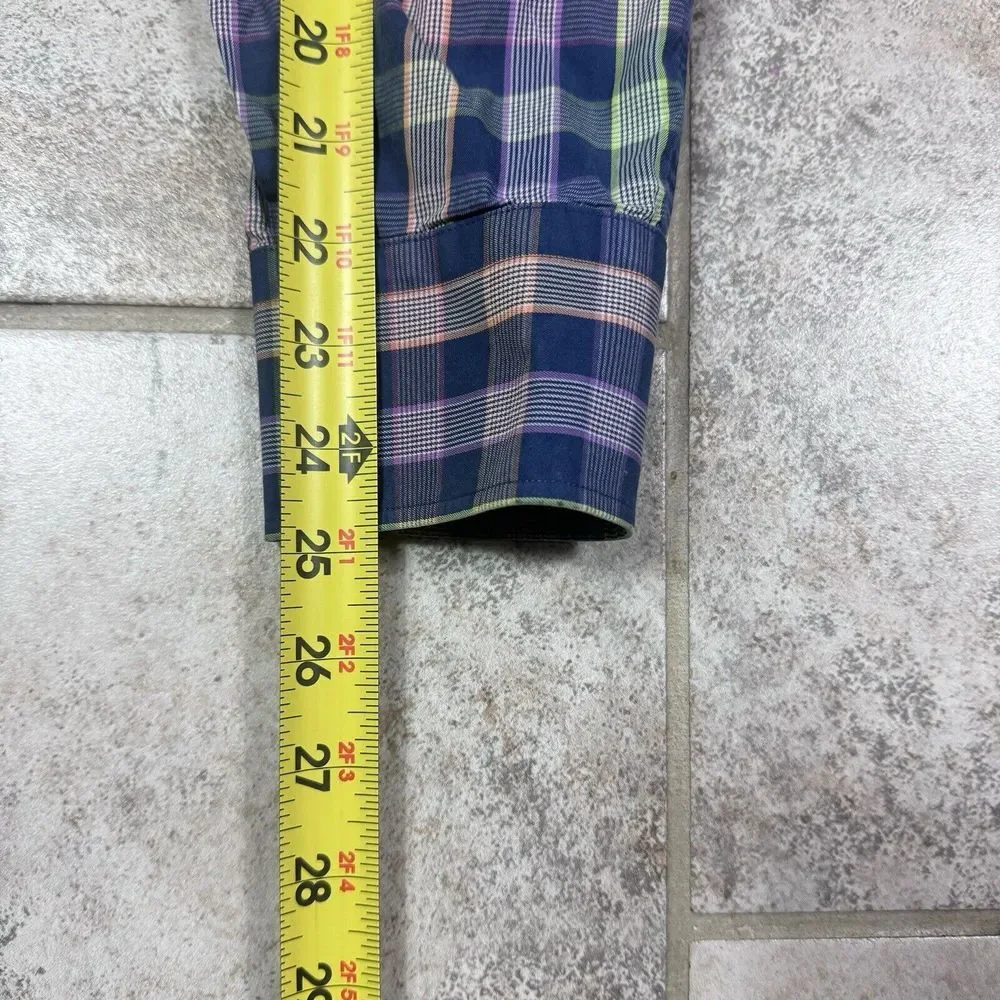 Peter Millar‎ Crown Mens Large Long Sleeve Shirt Button Down Multicolor Check